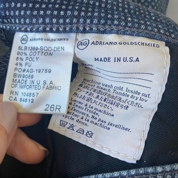 AG Adriano Goldschmied Skinny Polka Dot Jeans AG Dotted Stevie Ankle Jeans - Picture 8 of 8